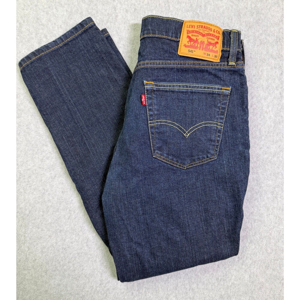Levi’s 541 Athletic Taper Jeans Men’s W34 L30 Dark Wash Stretch Denim